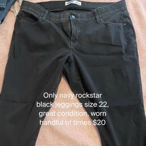old navy size 22 black skinny jeggings